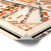 Poster Vintage Map of Darmstadt (Coin)