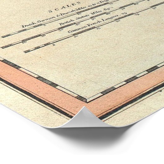 Poster Vintage Map of Denmark (Coin)