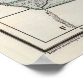 Poster Vintage Map of Georgia (1845) (Coin)