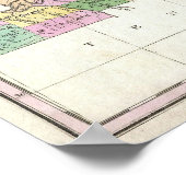 Poster Vintage Map of Kentucky (Coin)