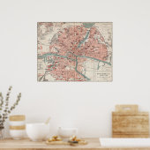 Poster Vintage Map of Königsberg (Cuisine)