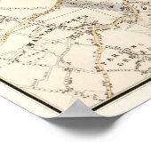 Poster Vintage Map of London England (1853) (Coin)