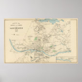 Poster Vintage Map of Manchester (Devant)
