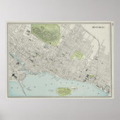 Poster Vintage Map of Montréal (1901) (Devant)