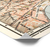 Poster Vintage map of Naples Italy (Coin)
