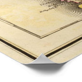 Poster Vintage Map of Norway and Sweden (Coin)