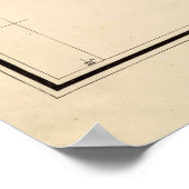 Poster Vintage Map of Nouveau-Mexique (1882) (Coin)