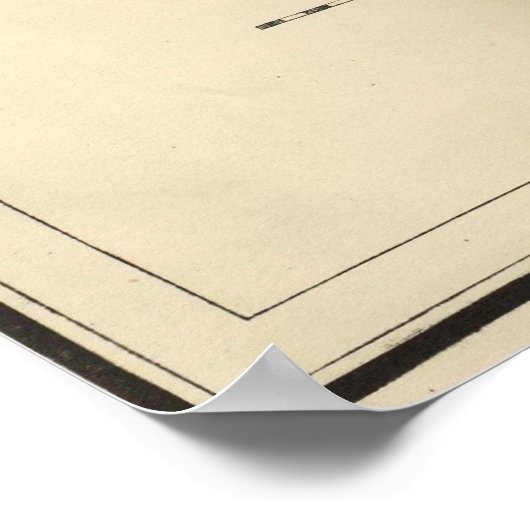 Poster Vintage Map of Oahu Hawaii (Coin)