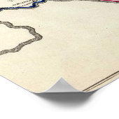 Poster Vintage Map of Ohio (Coin)