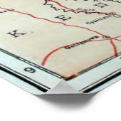 Poster Vintage map of Ohio (Coin)