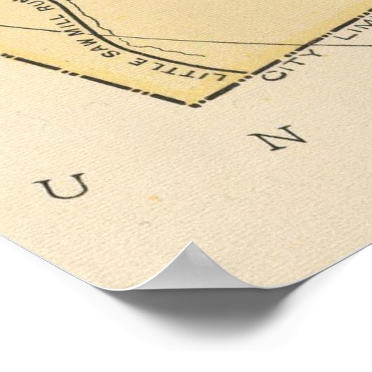 Poster Vintage Map of Pittsburgh (Coin)