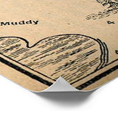 Poster Vintage Map of Savannah (Coin)