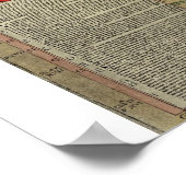 Poster Vintage map of Scandinavia (Coin)