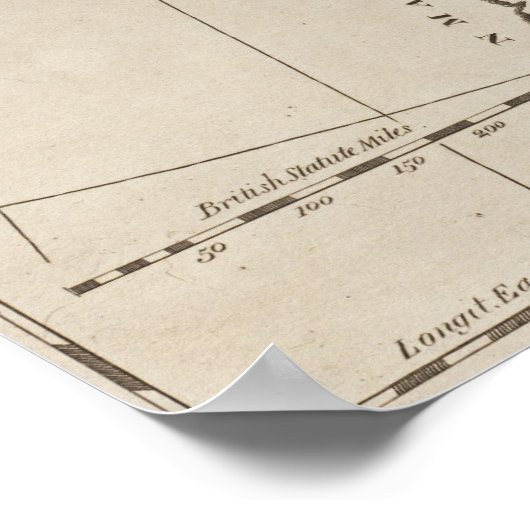 Poster Vintage Map of Scandinavia (Coin)