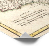 Poster Vintage map of Spain (1775) (Coin)