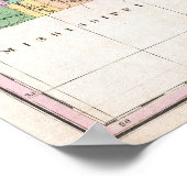 Poster Vintage Map of Tennessee (Coin)