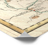 Poster Vintage Map of The Great Lakes (Coin)