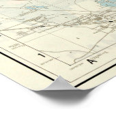 Poster Vintage Map of Tokyo Japan (1954) (Coin)