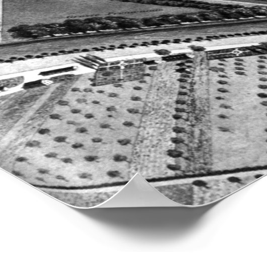 Poster Vintage Map of Zurich Switzerland (Coin)