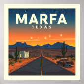 Poster Vintage Marfa Texas (Devant)