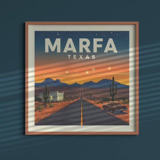 Poster Vintage Marfa Texas