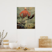 Poster Vintage marin Plongée Femme Mermaids Collage (Cuisine)