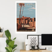 Poster vintage Maroc Travel (Bureau à domicile)