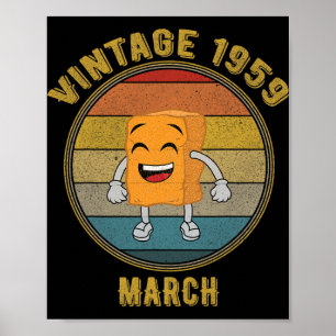 Poster Vintage Mars 1959 Chicken Nugget Rire en Détresse
