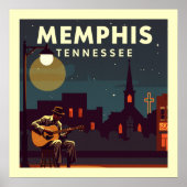 Poster Vintage Memphis Tennessee (Devant)