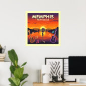 Poster Vintage Memphis Tennessee (Bureau à domicile)