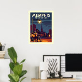 Poster Vintage Memphis Tennessee (Bureau à domicile)
