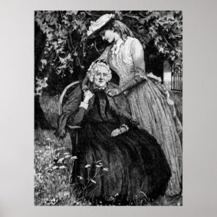 Poster Vintage mère fille grand-fille LG