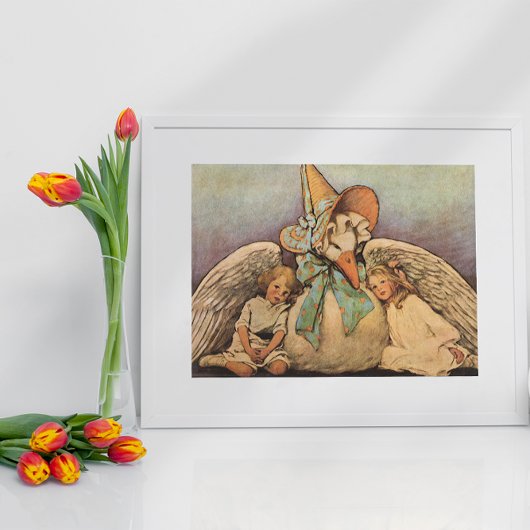 Poster Vintage Mère Oie Enfants Jessie Willcox Smith