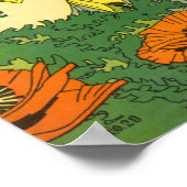 Poster Vintage Mère Oie Lecture Livres aux enfants (Coin)