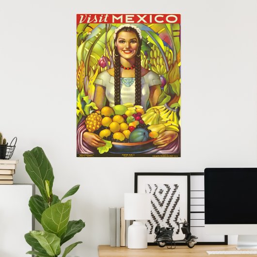 Poster vintage mexicain (Bureau à domicile)