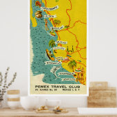 Poster vintage Mexico Beach Travel (Cuisine)