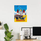 Poster Vintage Mexico travel (Bureau à domicile)