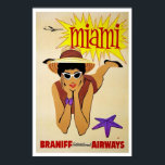 poster vintage Miami<br><div class="desc">Drôle et attirant : voilà notre affiche de voyage vintage de Miami !</div>