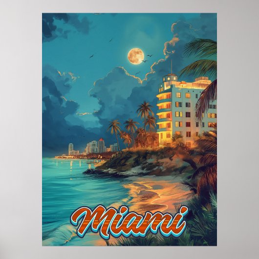 Poster Vintage Miami (Devant)