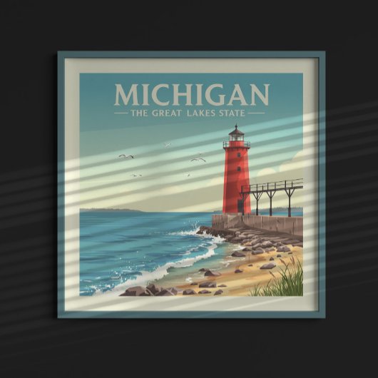 Poster Vintage Michigan