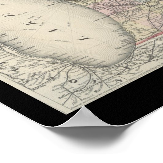 Poster Vintage Michigan Map (Coin)