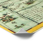 Poster Vintage Michigan Region Map (Coin)