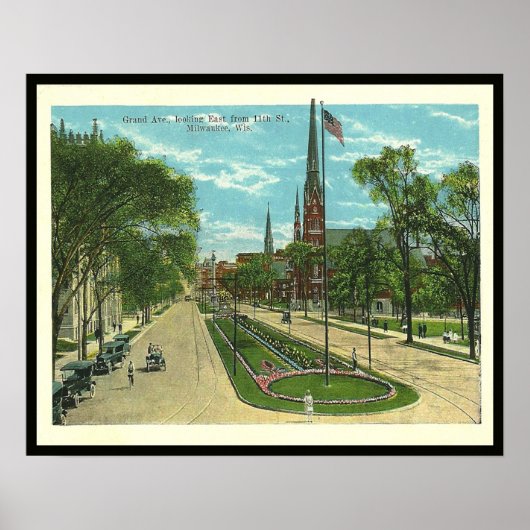 Poster Vintage Milwaukee (Devant)
