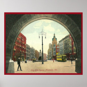 Poster Vintage Milwaukee Wisconsin