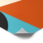 Poster Vintage moderne : Formes géométriques rétro. (Coin)