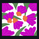 Poster Vintage Moderne Retro Pop Floral audacieux Doodart<br><div class="desc">numériquement Conçu Par Dream Big Digital Design</div>