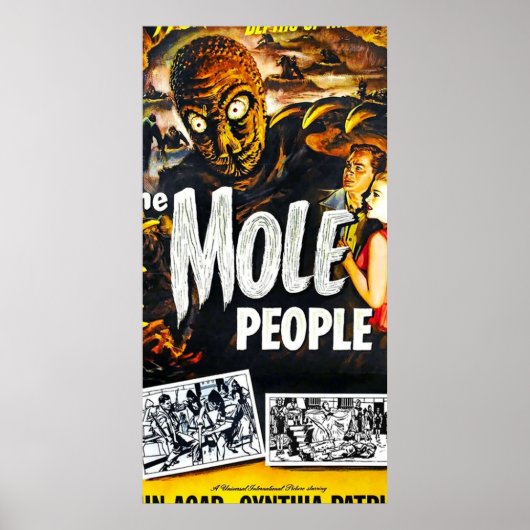 Poster Vintage Mole People Horror Movie (Devant)