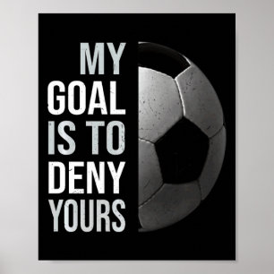 Poster Vintage Mon But Est De Nier Le Vôtre Football T