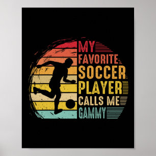Poster Vintage Mon Joueur De Football Favori M'appelle Ma
