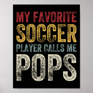Poster Vintage Mon Joueur De Football Favori M'appelle Po